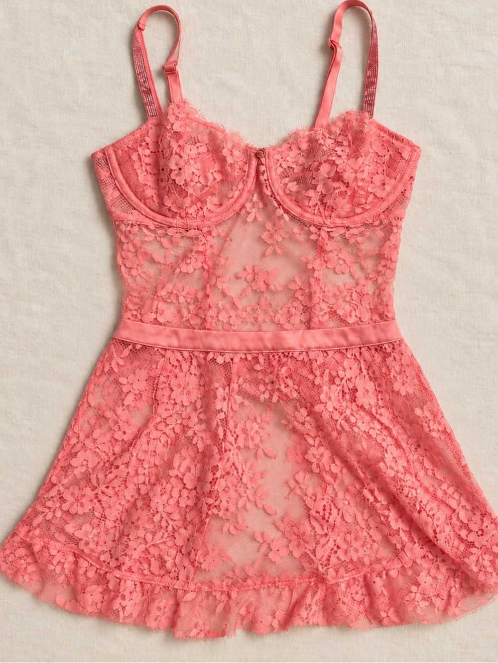 New! Victoria’s Secret Wicked Twinkle Lace Unlined Apron Lingerie 34446
